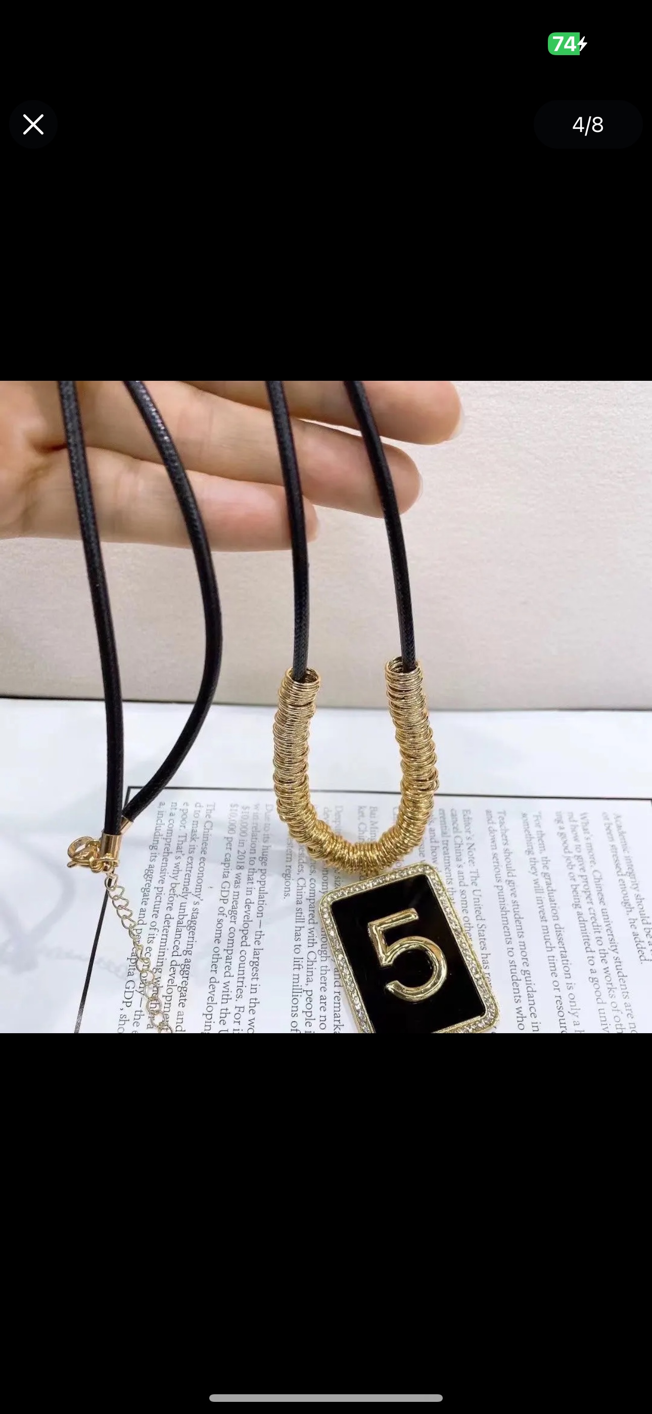 A high-end Korean crystal diamond-encrusted sweater chain long, versatile and elegant pendant for women, simple autumn and winter hanging accessories detail image 7