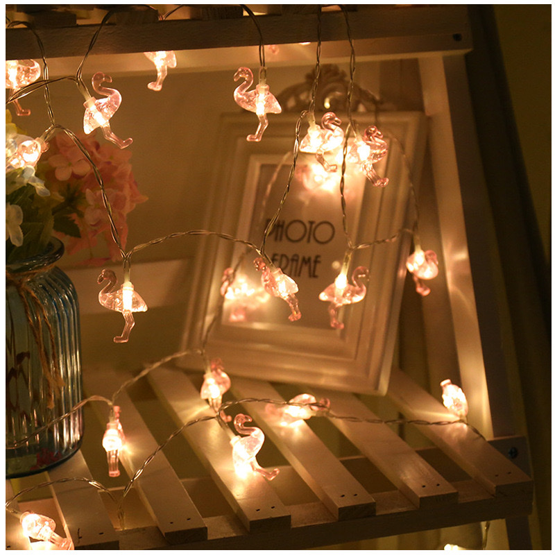 led火烈鸟灯串少女心ins装饰灯房间星星灯宿舍小彩灯闪灯外贸详情图5