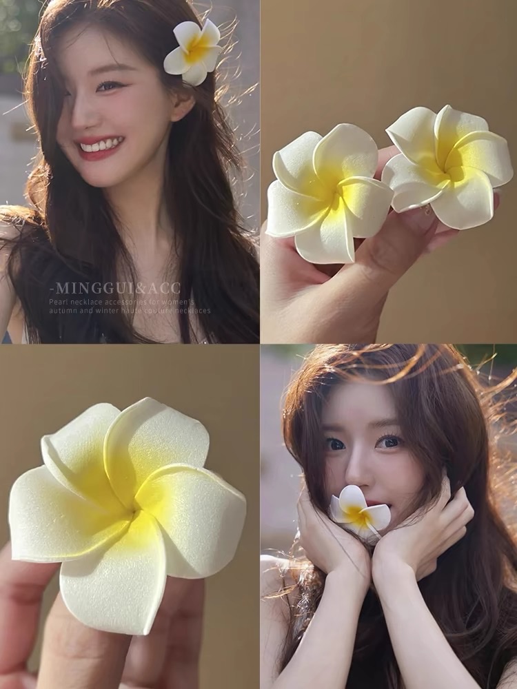 鸡蛋花发夹