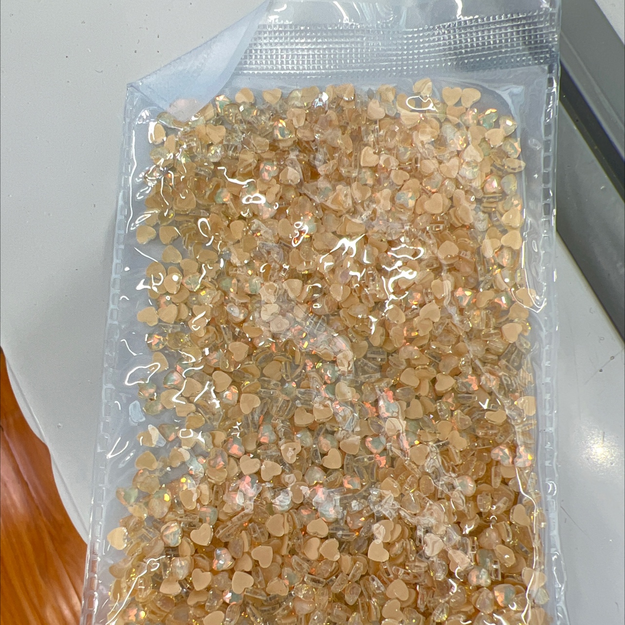 美甲平底美拉德色系水晶玻璃钻