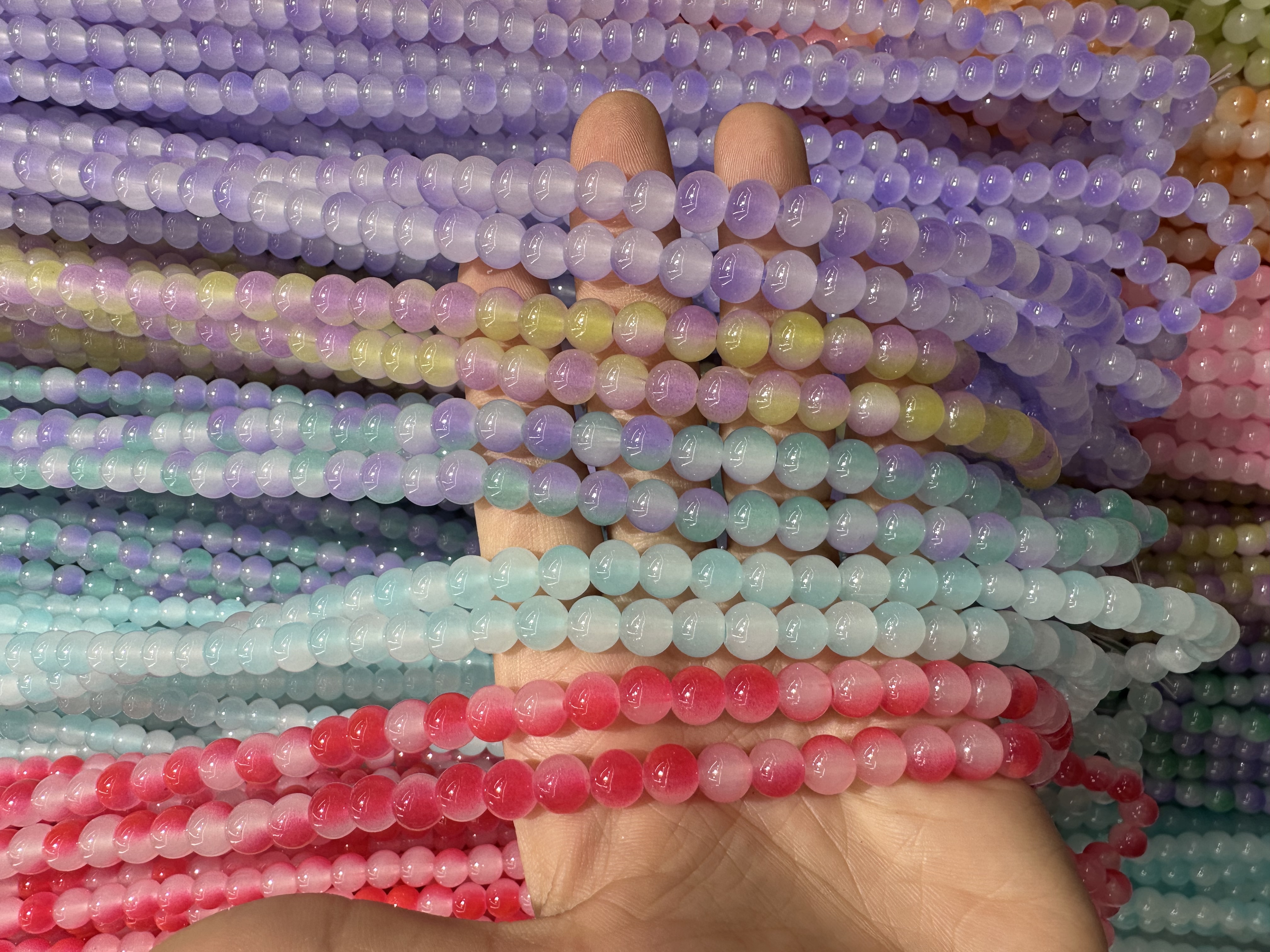 琉璃珠散珠手工DIY串珠材料包 米珠手链项链珠子配件 美丽独特的手工艺品