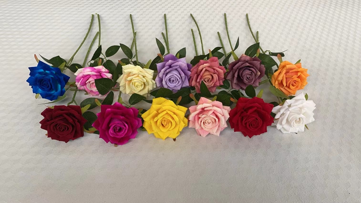 单支绒布仿真花                                                     