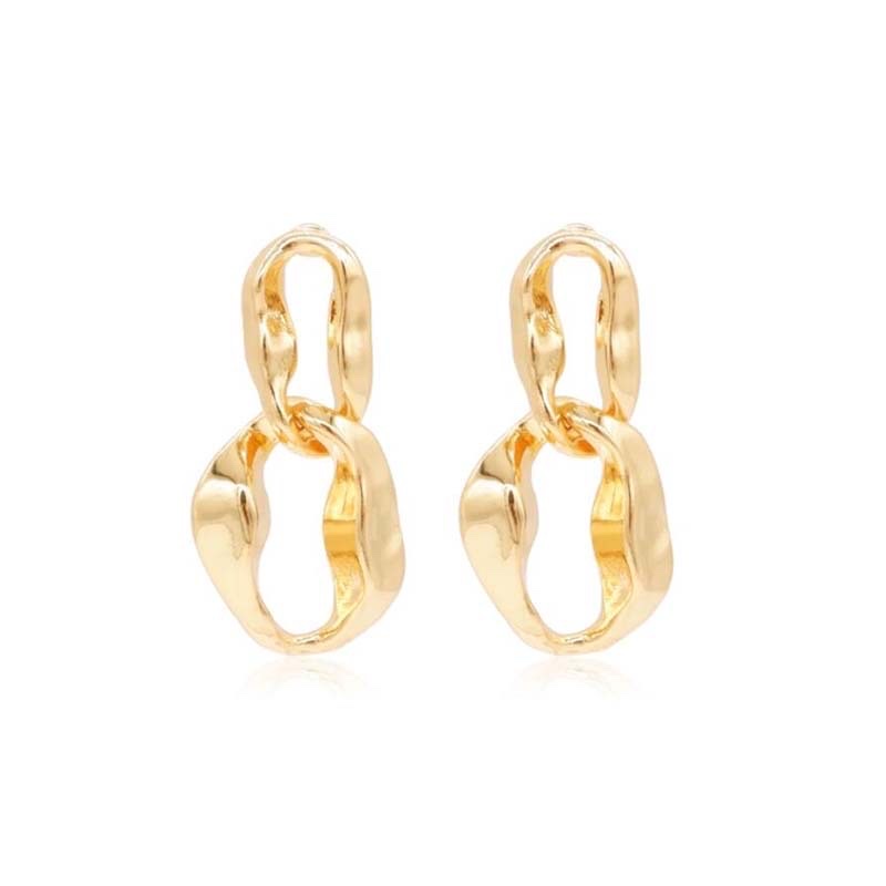 New minimalist metal ring stud earrings from Europe and America, mature and elegant, trendy earrings for dancing, and high-end earrings that are popular among Internet celebrities Item Picture