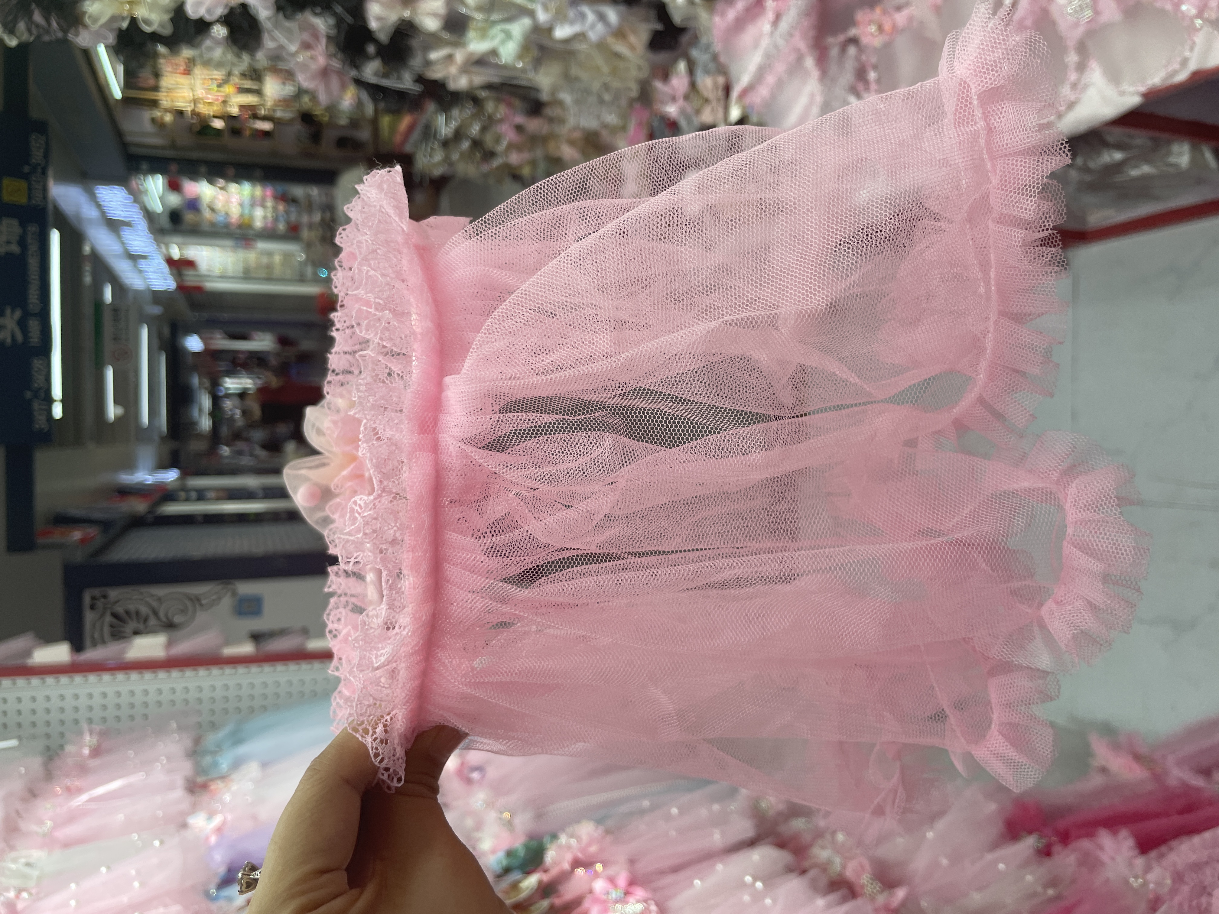 Children's princess double-layered headwear, sweet garland headband, girls' double-layered romantic headwear, veil headband, flower children's cute veil detail image 6