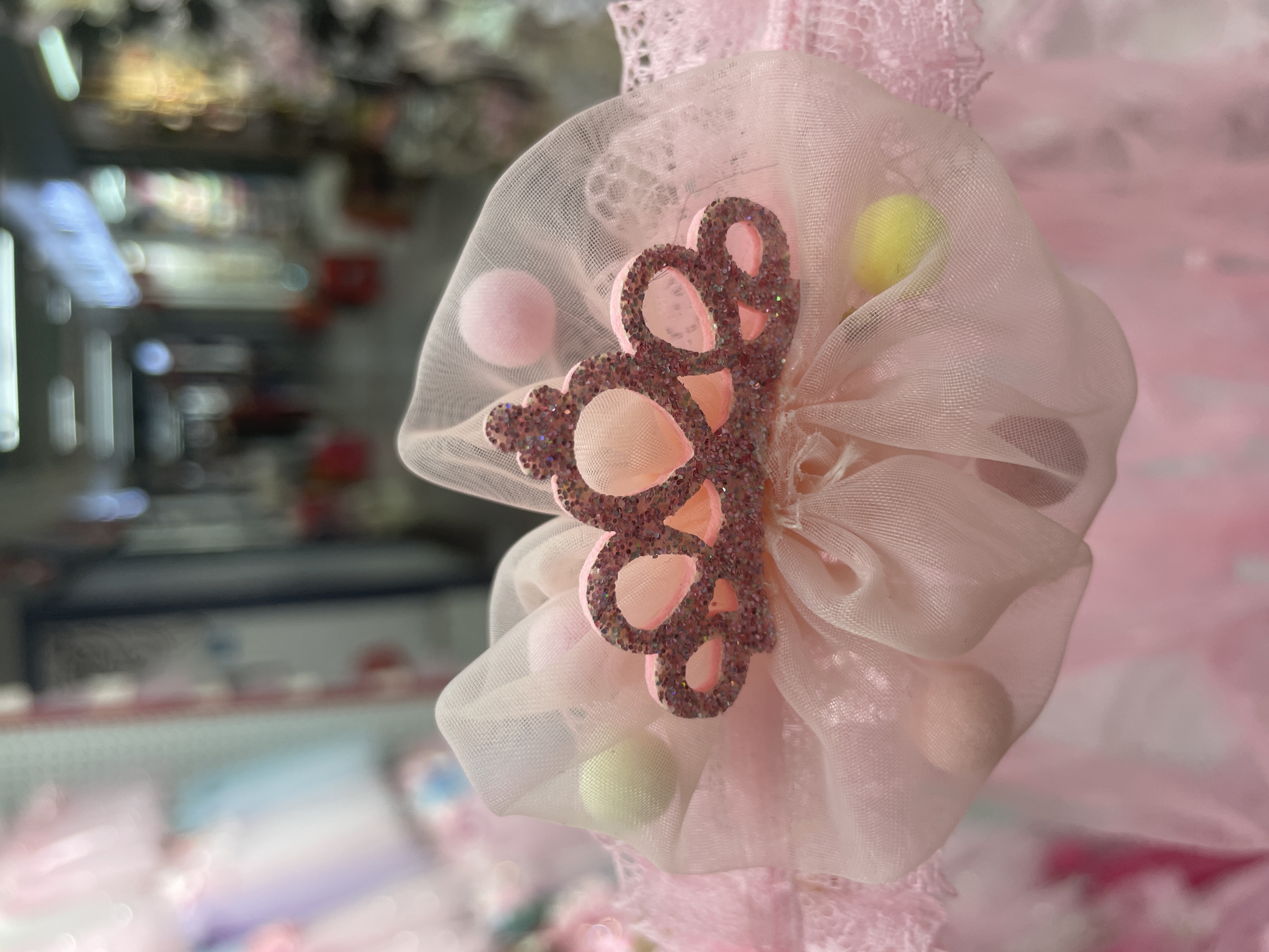 Children's princess double-layered headwear, sweet garland headband, girls' double-layered romantic headwear, veil headband, flower children's cute veil detail image 4