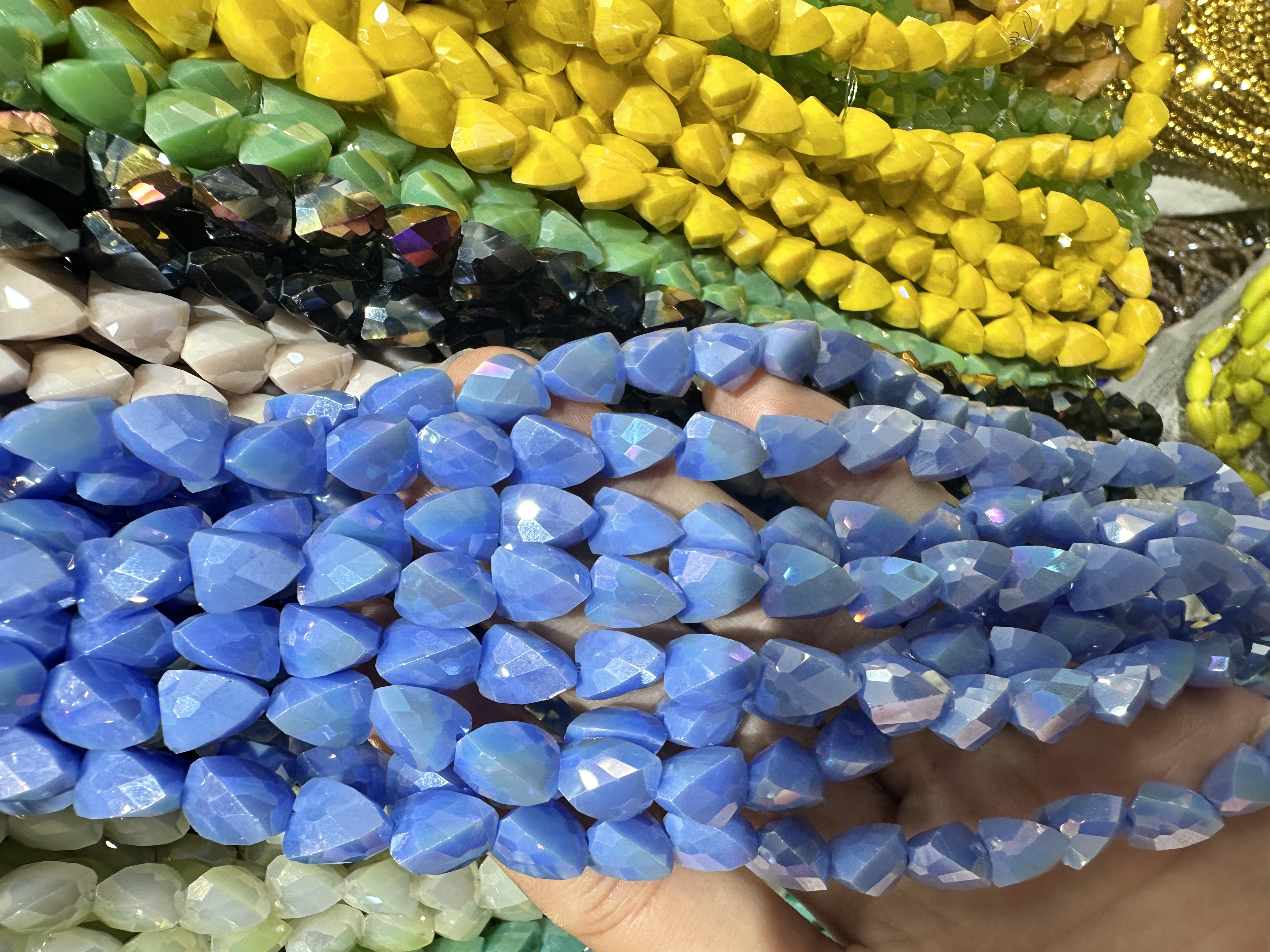 新款4MM6MM8MM粽子水晶玻璃珠子手串配饰diy配件饰品串珠批发水晶珠首饰多颜色