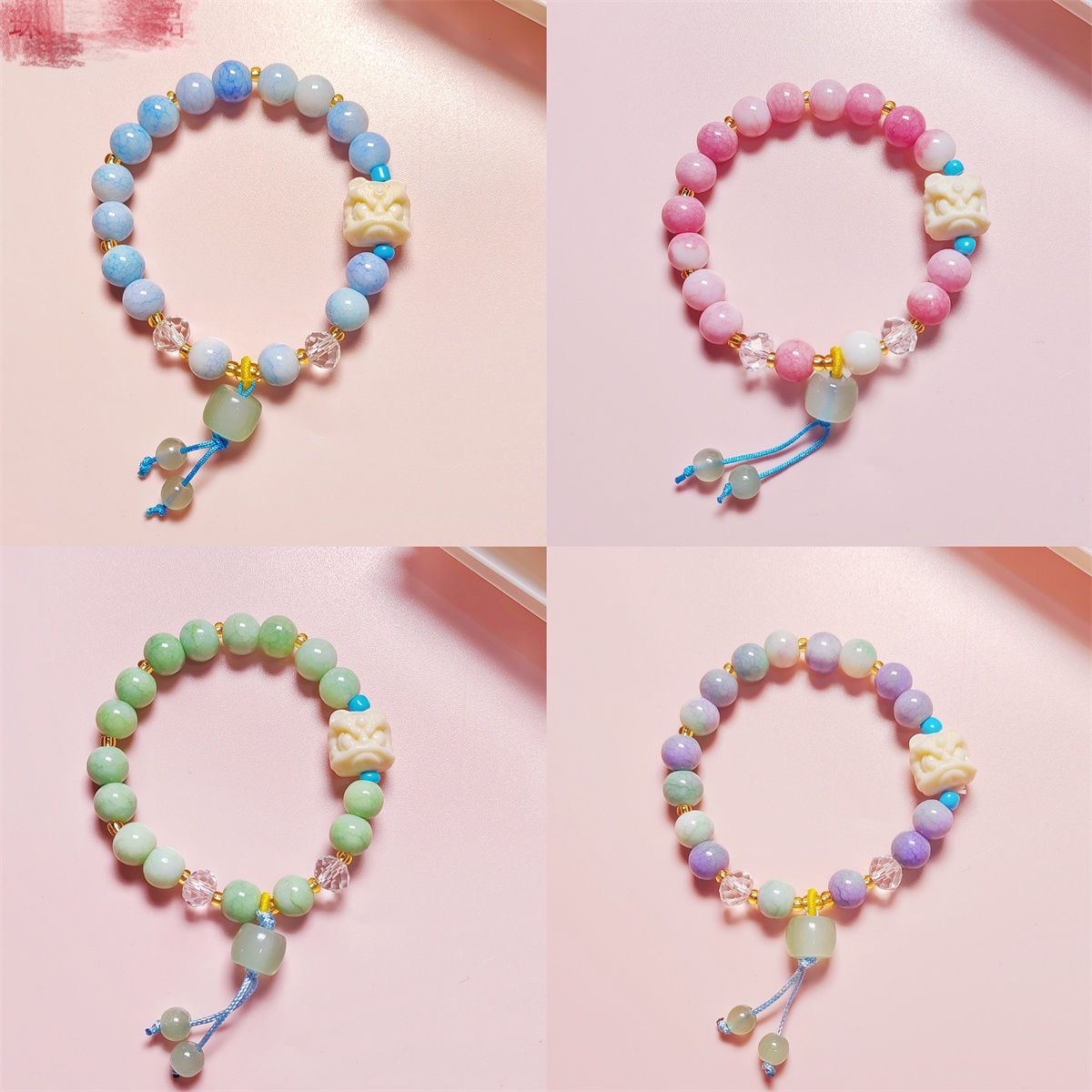 抖音同款醒狮手链女ins小众国风简约百搭学生闺蜜招财手串手链手串详情图2