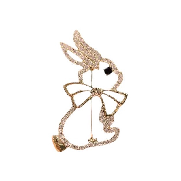 Little Rabbit alloy brooch and corsage factory direct sales of imitation pearl corsage clothing and accessories Item Picture