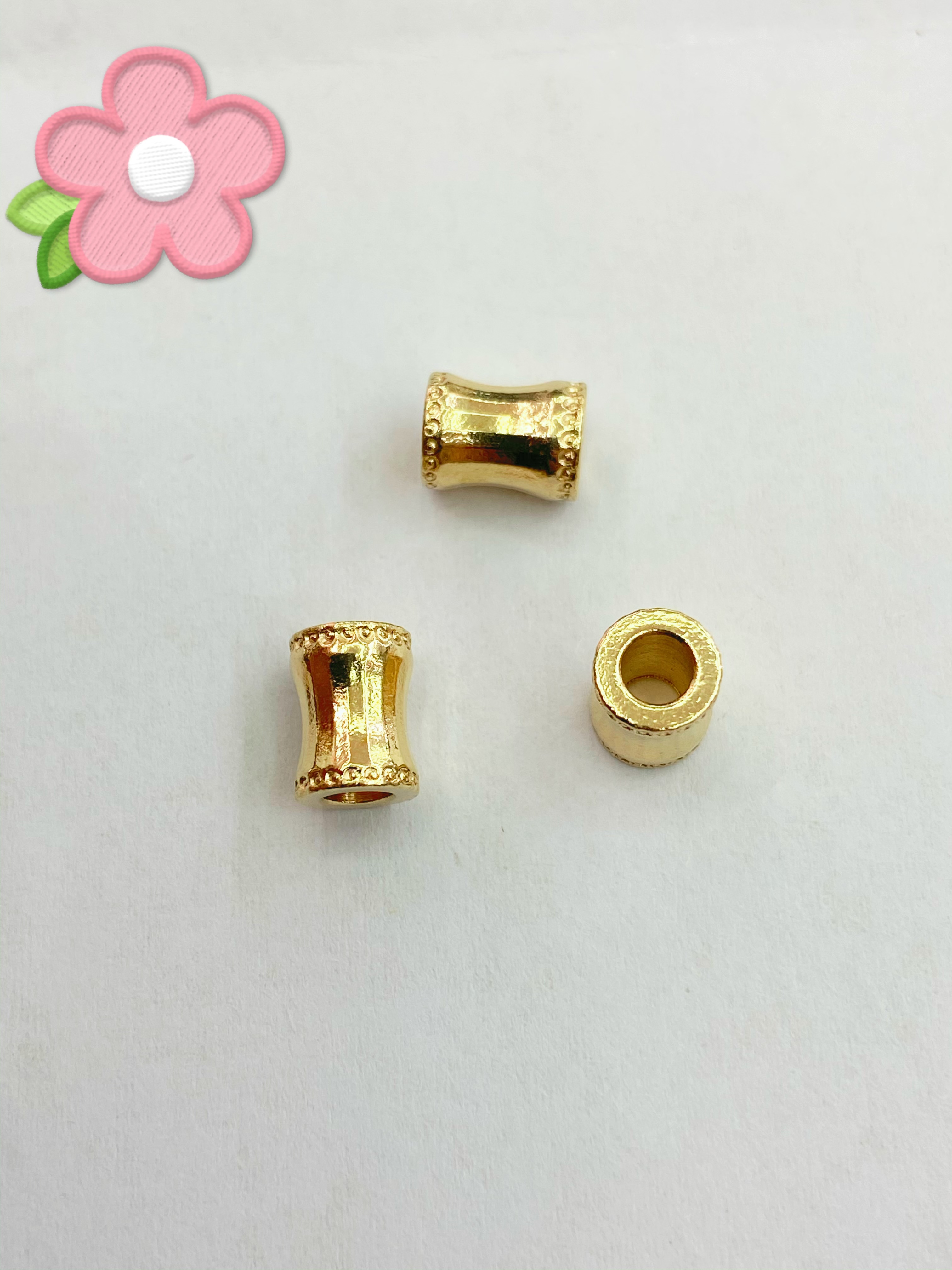 Copper accessories, small waist vase, beaded bracelet, engraved flower craft jewelry accessories, brass Specification drawing