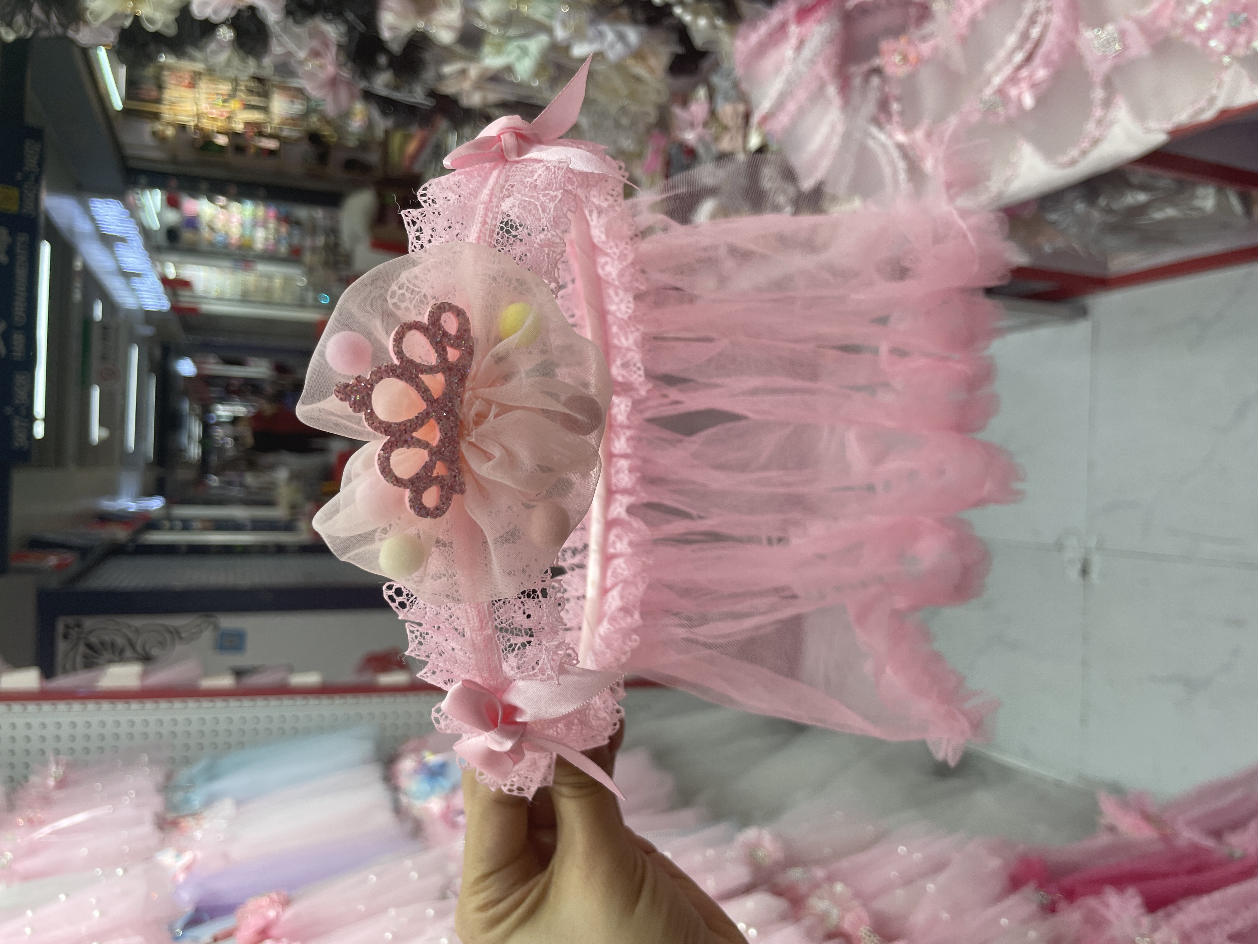 Children's princess double-layered headwear, sweet garland headband, girls' double-layered romantic headwear, veil headband, flower children's cute veil