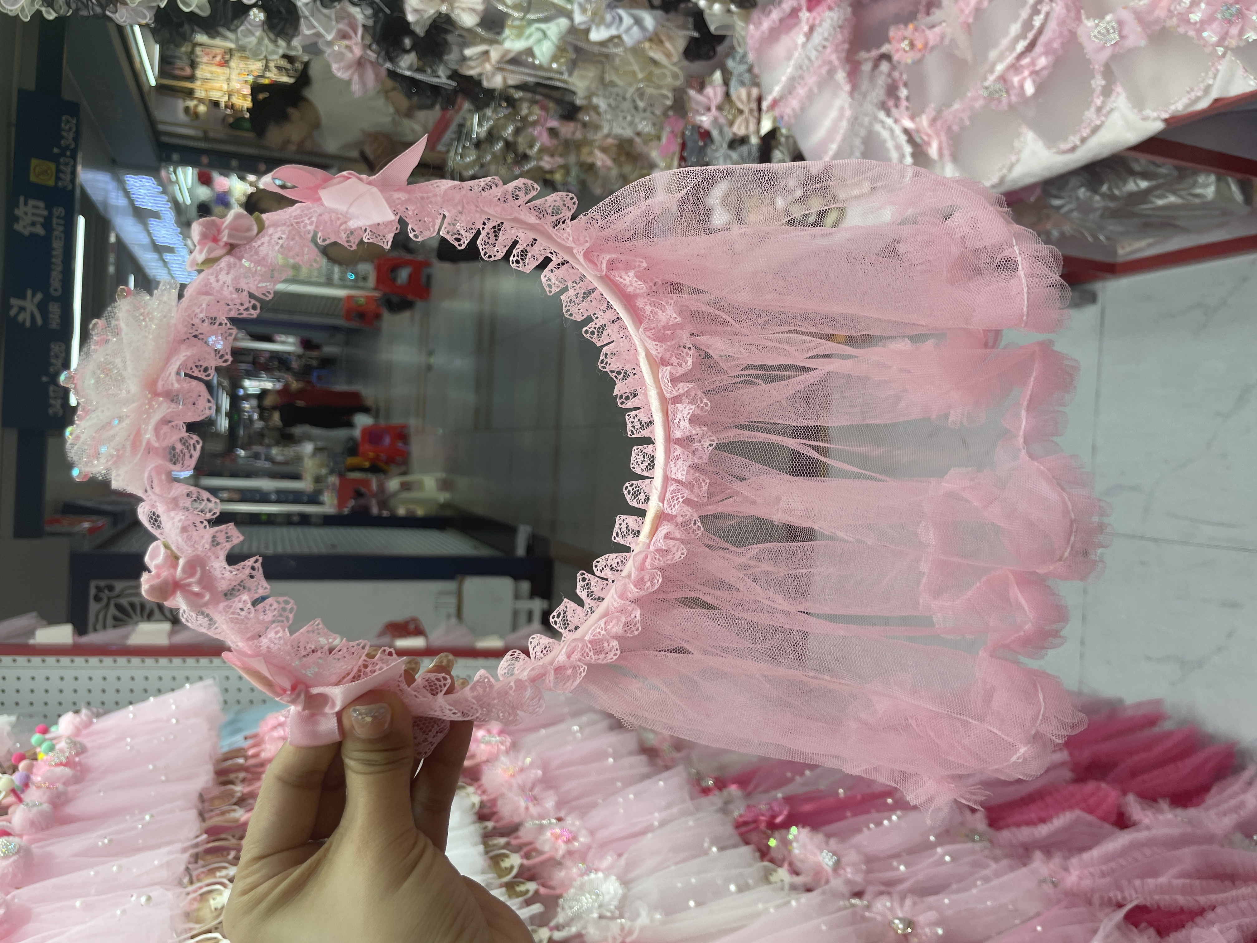 皇冠头饰儿童头花披纱王冠女宝宝王冠头纱皇冠小女孩头饰品公主头纱详情图6