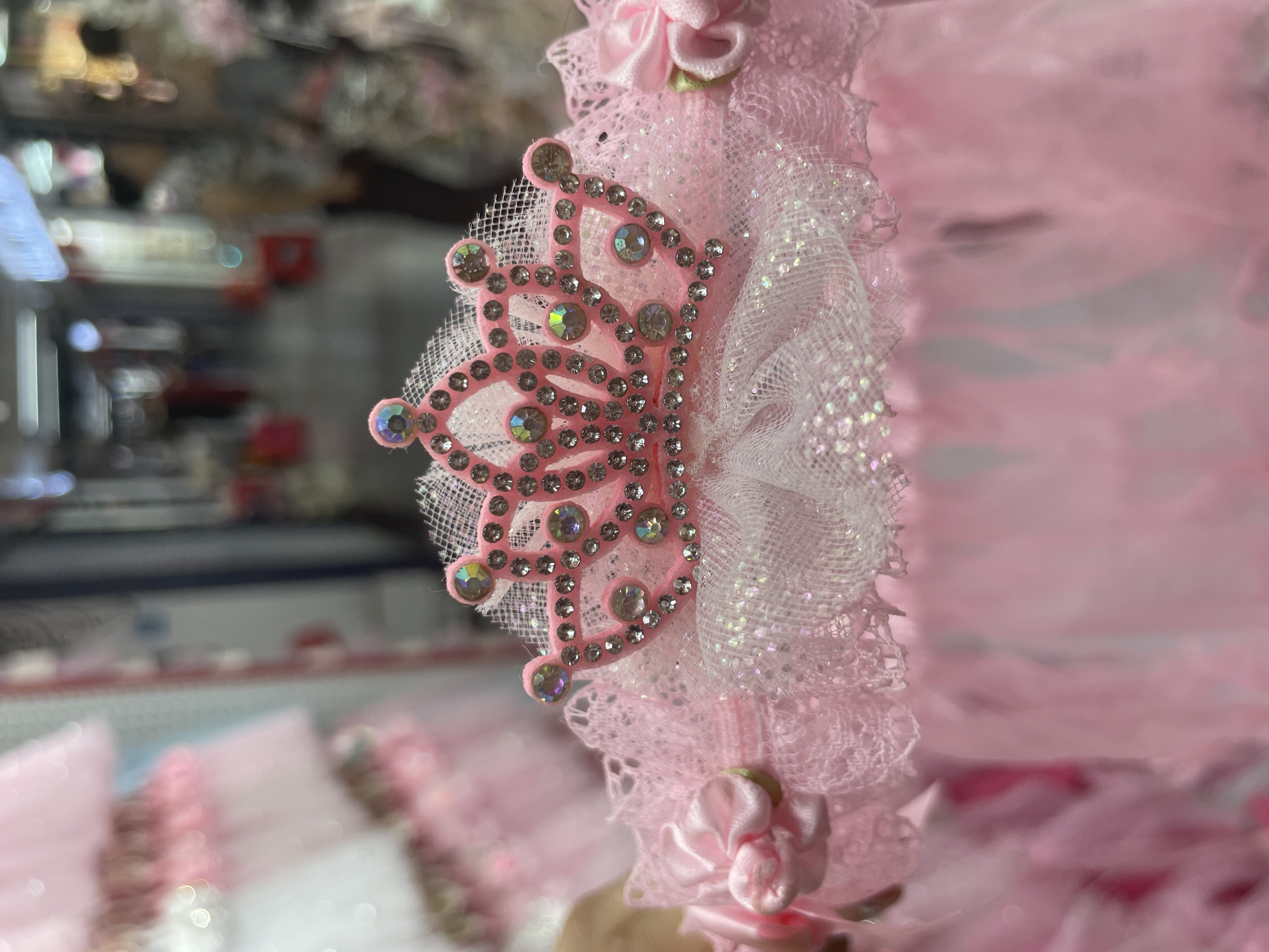 皇冠头饰儿童头花披纱王冠女宝宝王冠头纱皇冠小女孩头饰品公主头纱详情图3