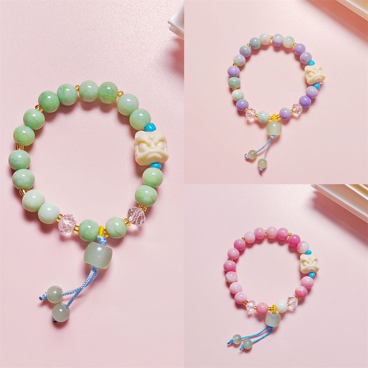 抖音同款醒狮手链女ins小众国风简约百搭学生闺蜜招财手串手链手串详情图4