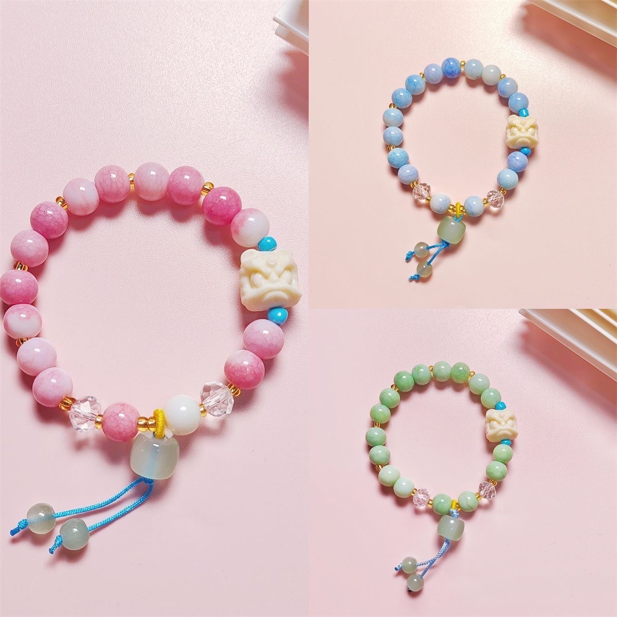 抖音同款醒狮手链女ins小众国风简约百搭学生闺蜜招财手串手链手串详情图3