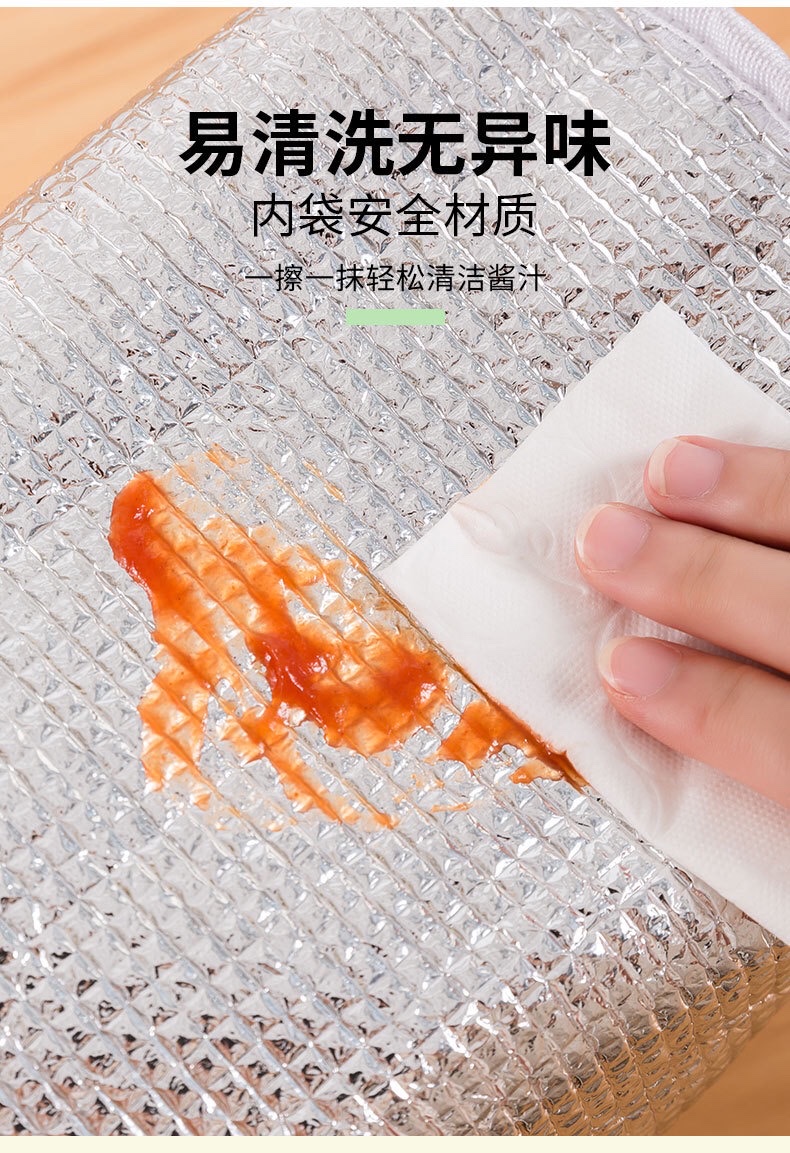 新款便携便当包上班族打包饭盒袋可爱学生保温袋带饭午餐包详情图1
