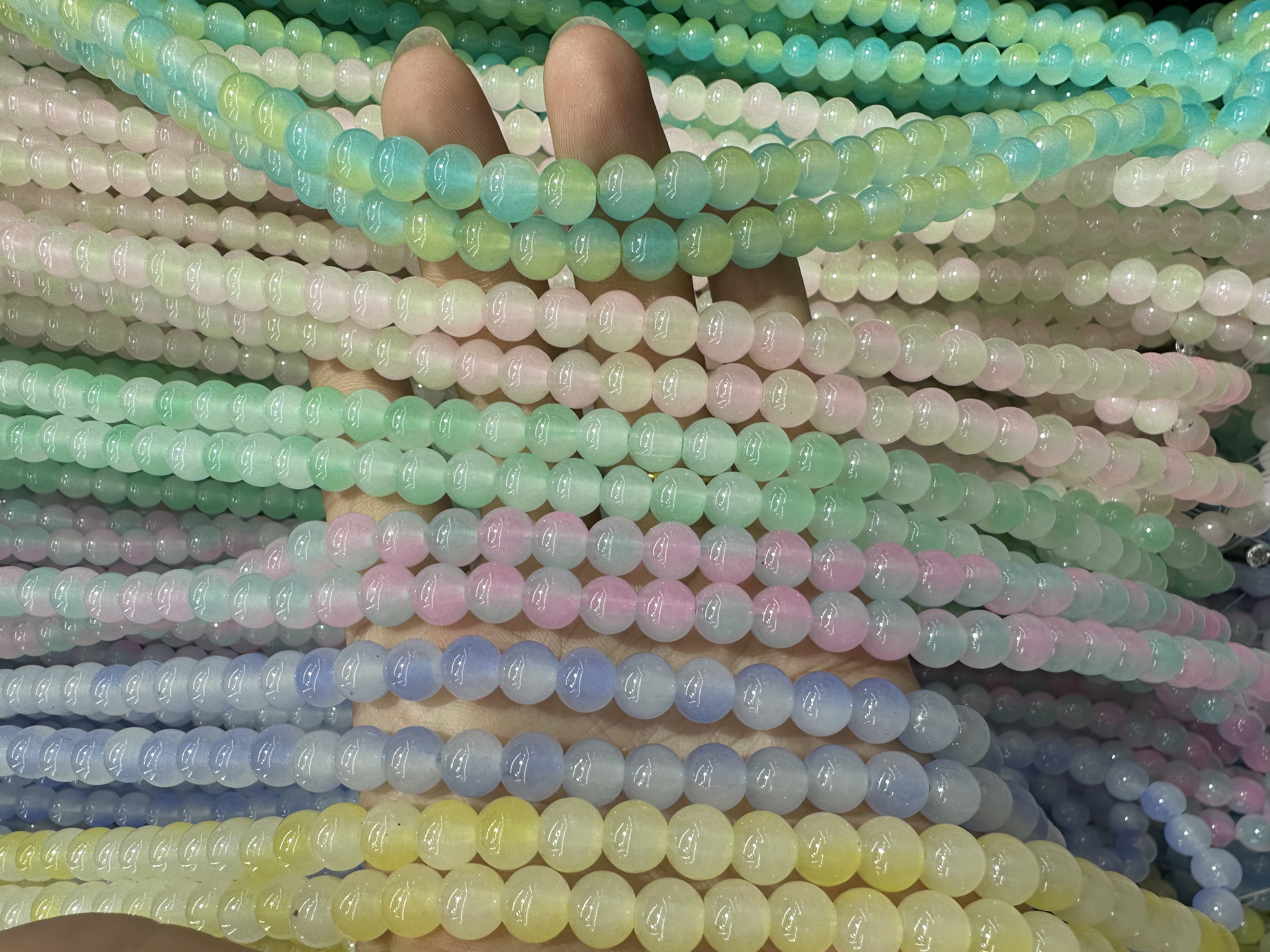 琉璃珠散珠手工DIY串珠材料包 米珠手链项链珠子配件 美丽独特的手工艺品细节图