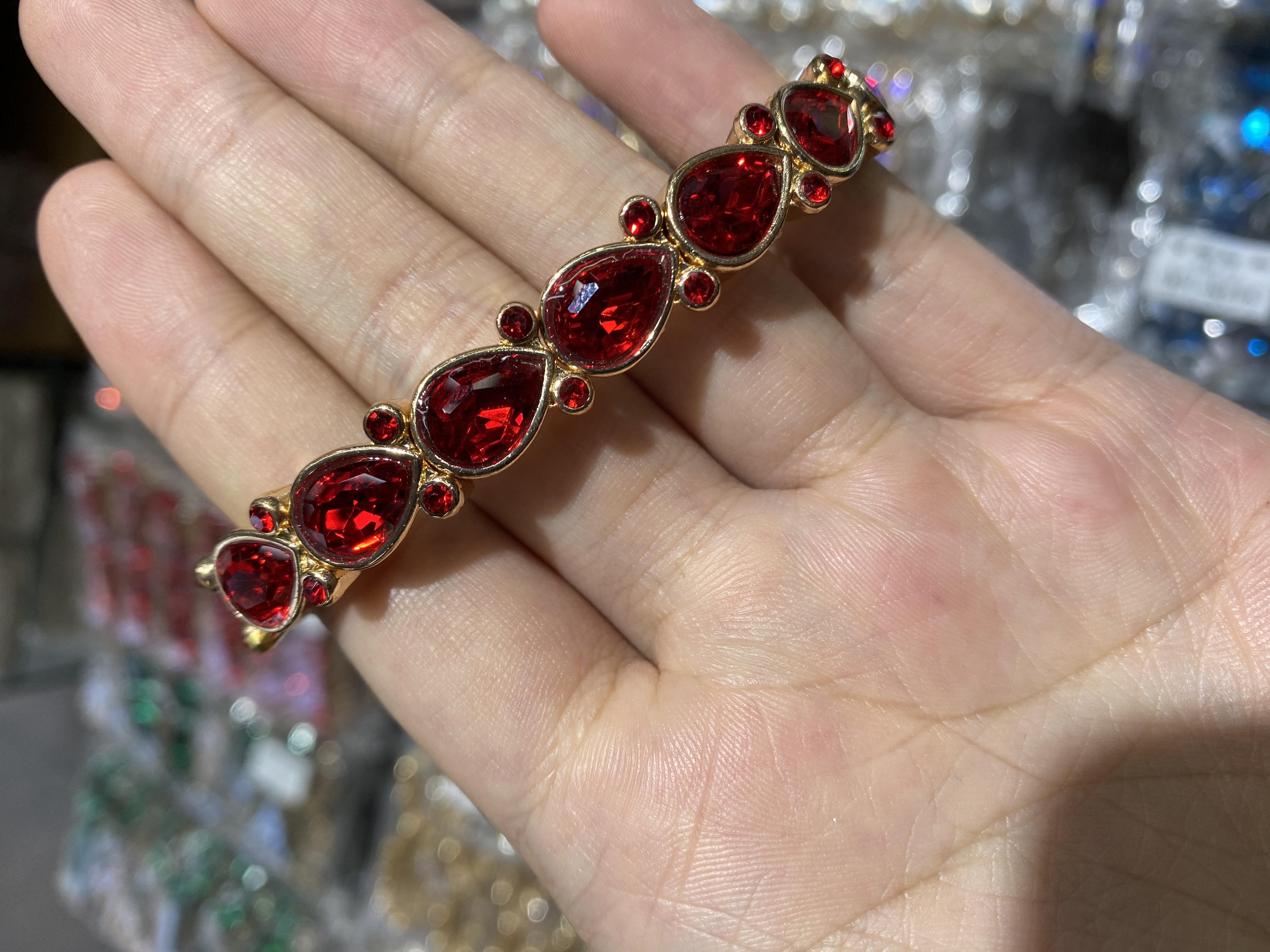 玻璃手镯手镯 弹力手链 优质镯子 厂家直销 轻奢时尚首饰品 季节氛围 圣诞节氛围 详情图2