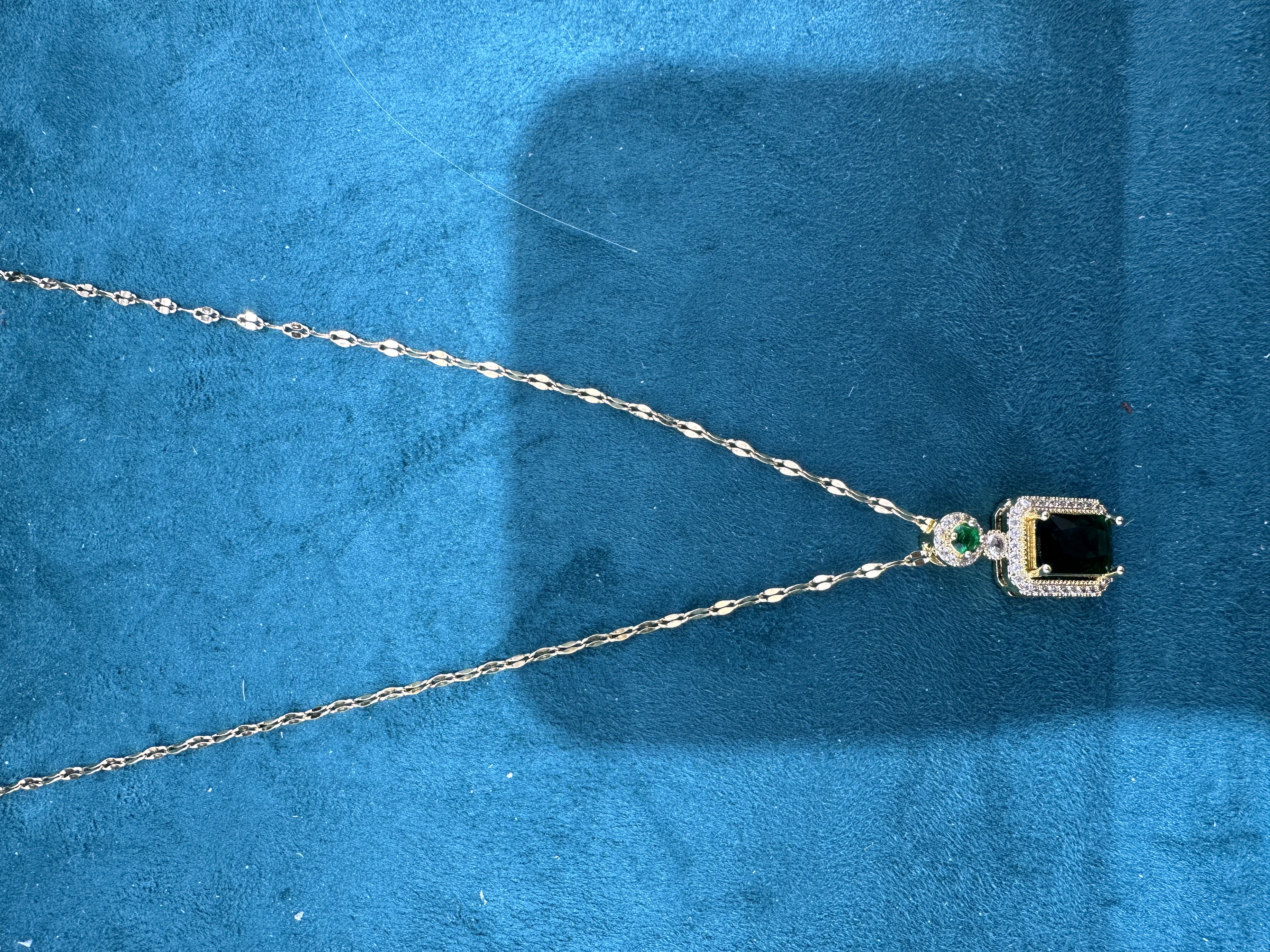 欧美大牌时尚太钢项链十吊坠铜加锆石项链项链