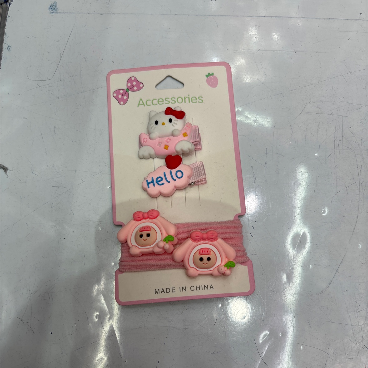 三丽鸥卡通毛巾圈夹子四件套
