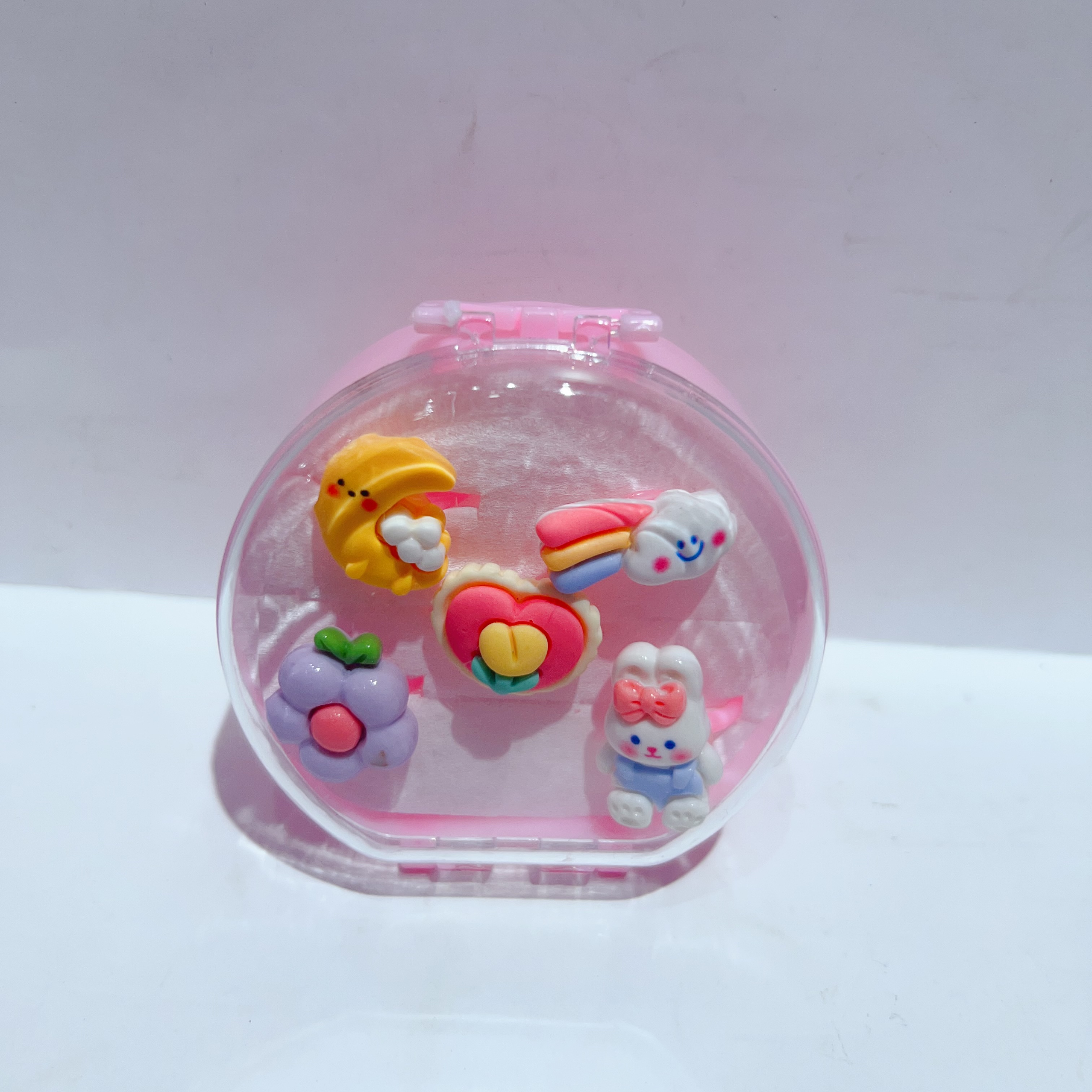 Children's hand-pulled cart rings, children's rings, cartoon girl princess jewelry, crystal gemstone diamond ornaments, birthday gifts for girls Specification image