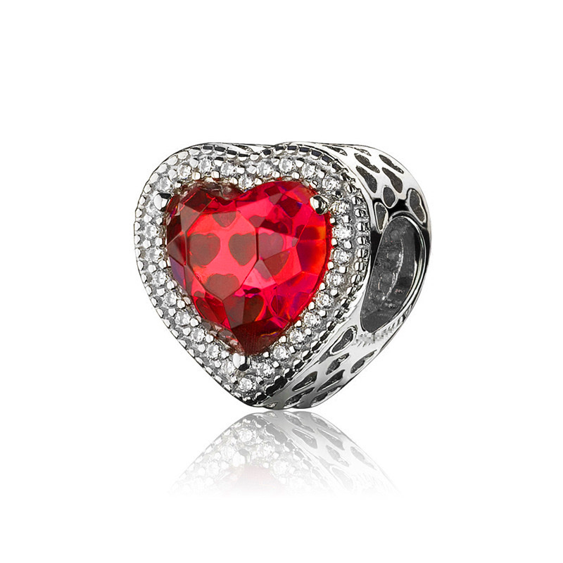 潘朵拉配饰 DIY大孔珠 微镶配件 基础diy饰品配件 滴油珠 diy手链 大孔圆形镂空 心形花朵珠配珠