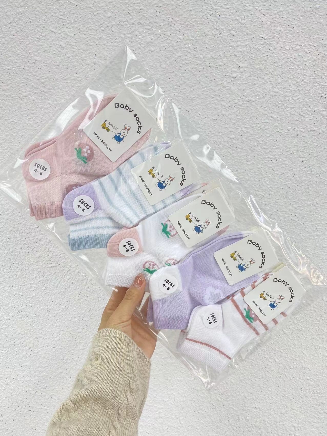 运动、休闲棉袜实物图