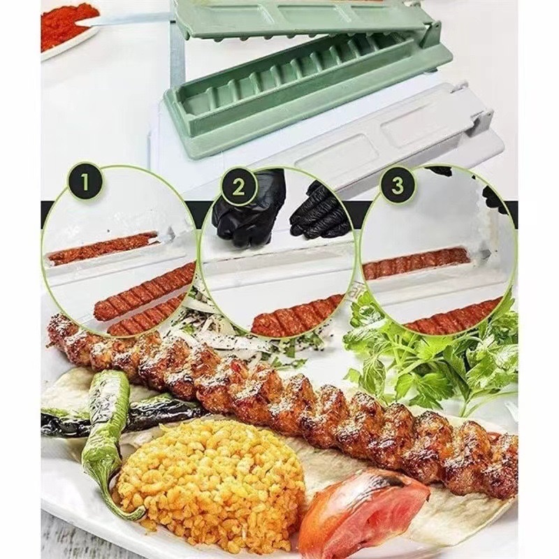 跨境户外BBQ烧烤串肉器串肉工具Skewers Kebab MakerGril肉串模具产品图