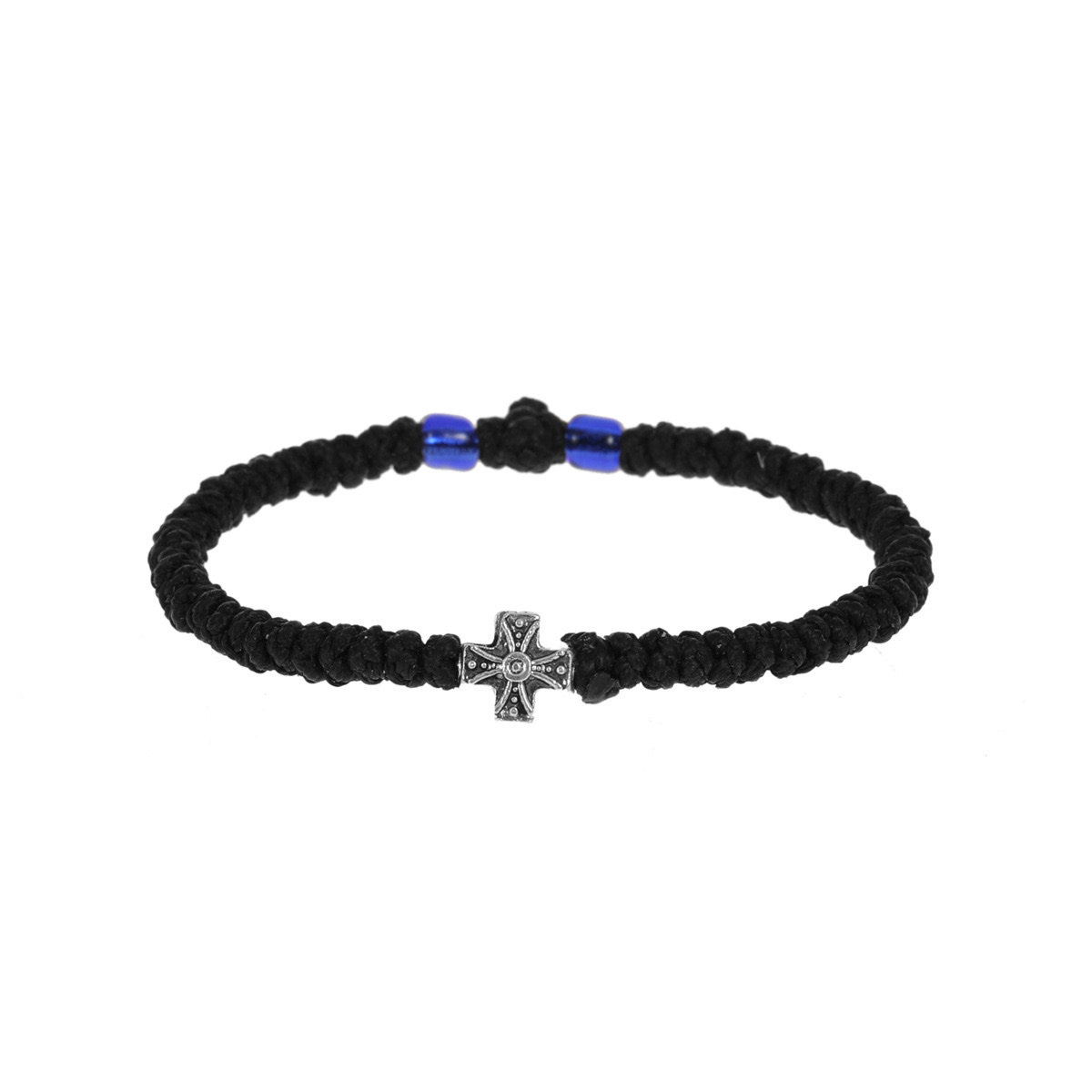 厂家货源手工编织西亚俄罗斯东正教祈祷手链可调节宗教十字架配饰 五彩绳产品图