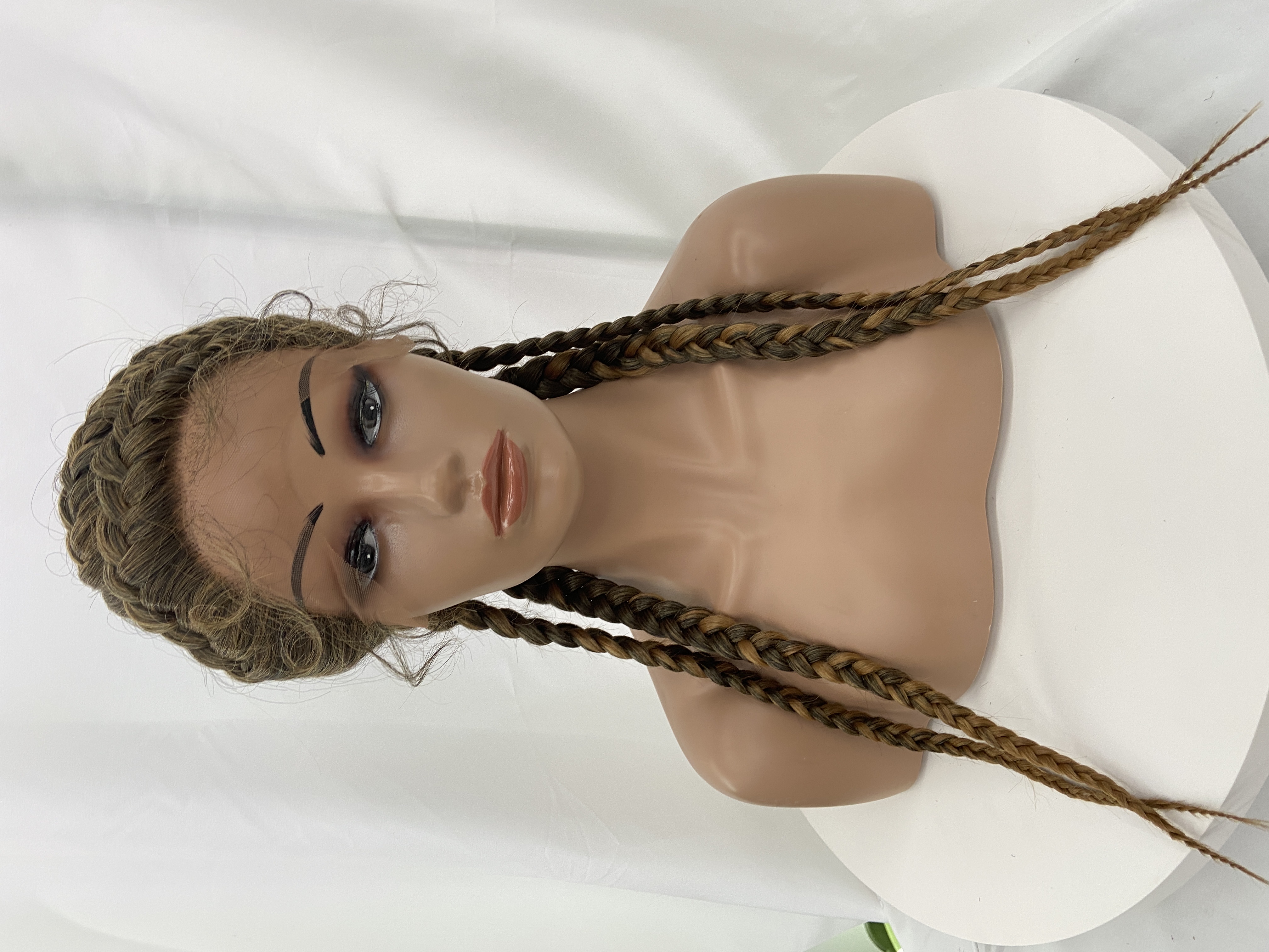 Black synthetic fiber wig, high-end handcrafted wig, Tianzan wig
