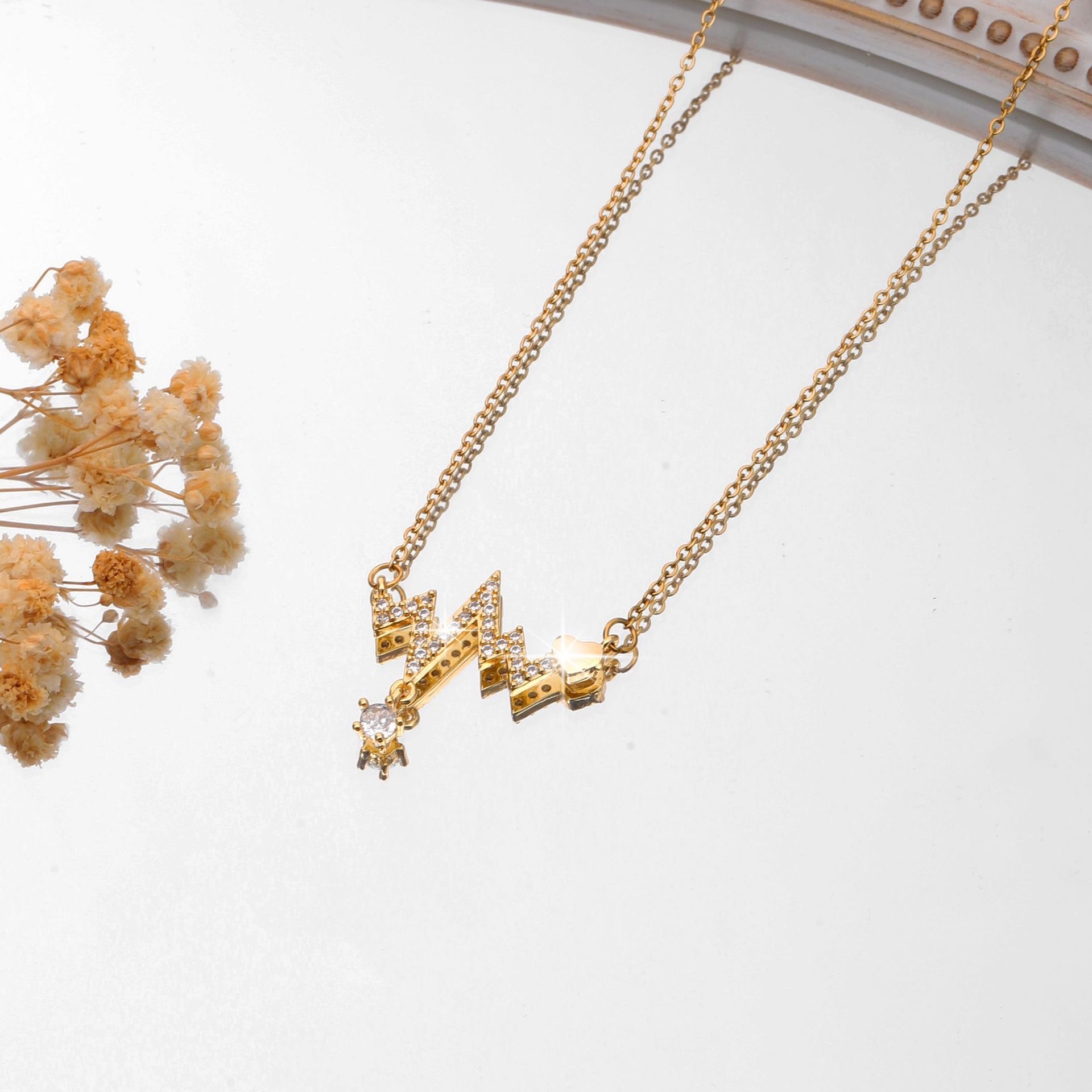 不掉色钛钢项链女百搭小众饰品高级感精致轻奢百搭简约厂家批发 详情图11