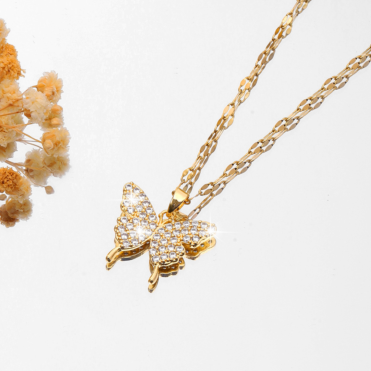 不掉色钛钢项链女百搭小众饰品高级感精致轻奢百搭简约厂家批发 详情图5