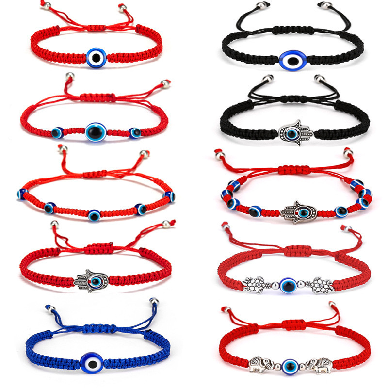 五彩绳编织手链手串 高档首饰饰品 时尚潮流女士手饰 简约个性手环手串套装