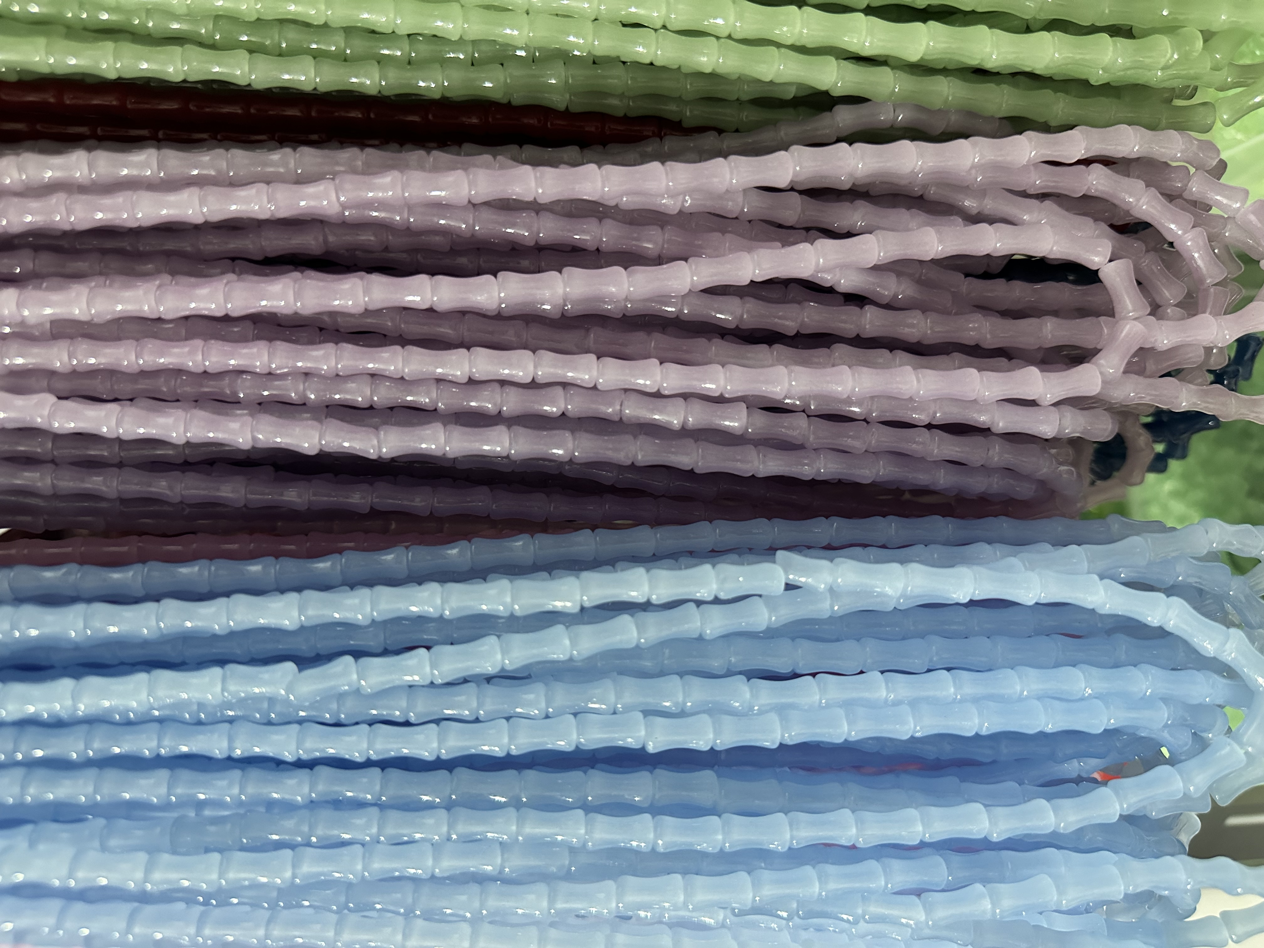 玻璃晕染洒金竹节串珠古风隔珠饰品手工diy发饰手串琉璃仿玉竹节 详情图8