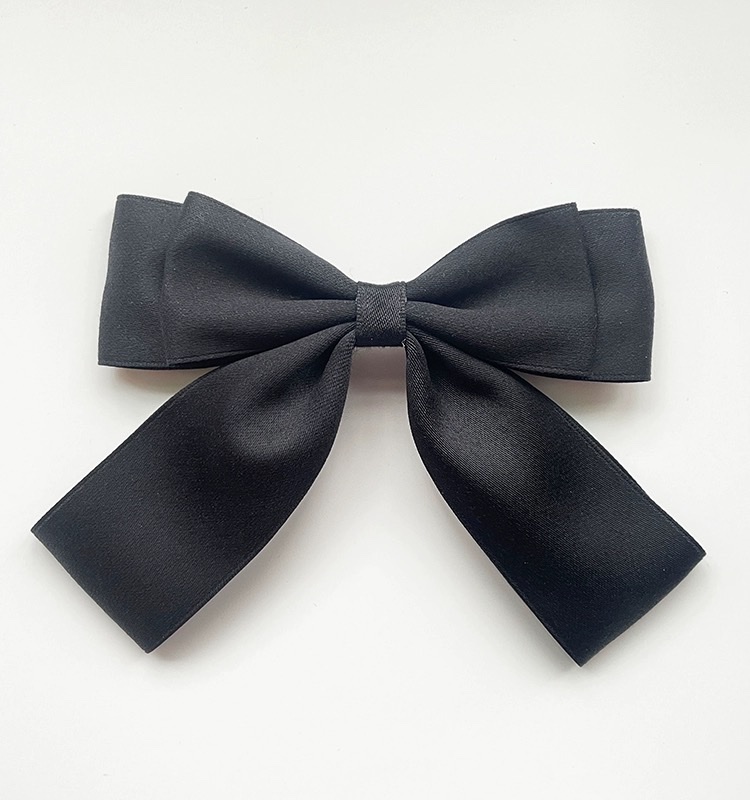 黑色缎带原创设计蝴蝶结别针领花韩版小香风精致胸花衣服包包配饰 学院风蝴蝶结夹子详情图2
