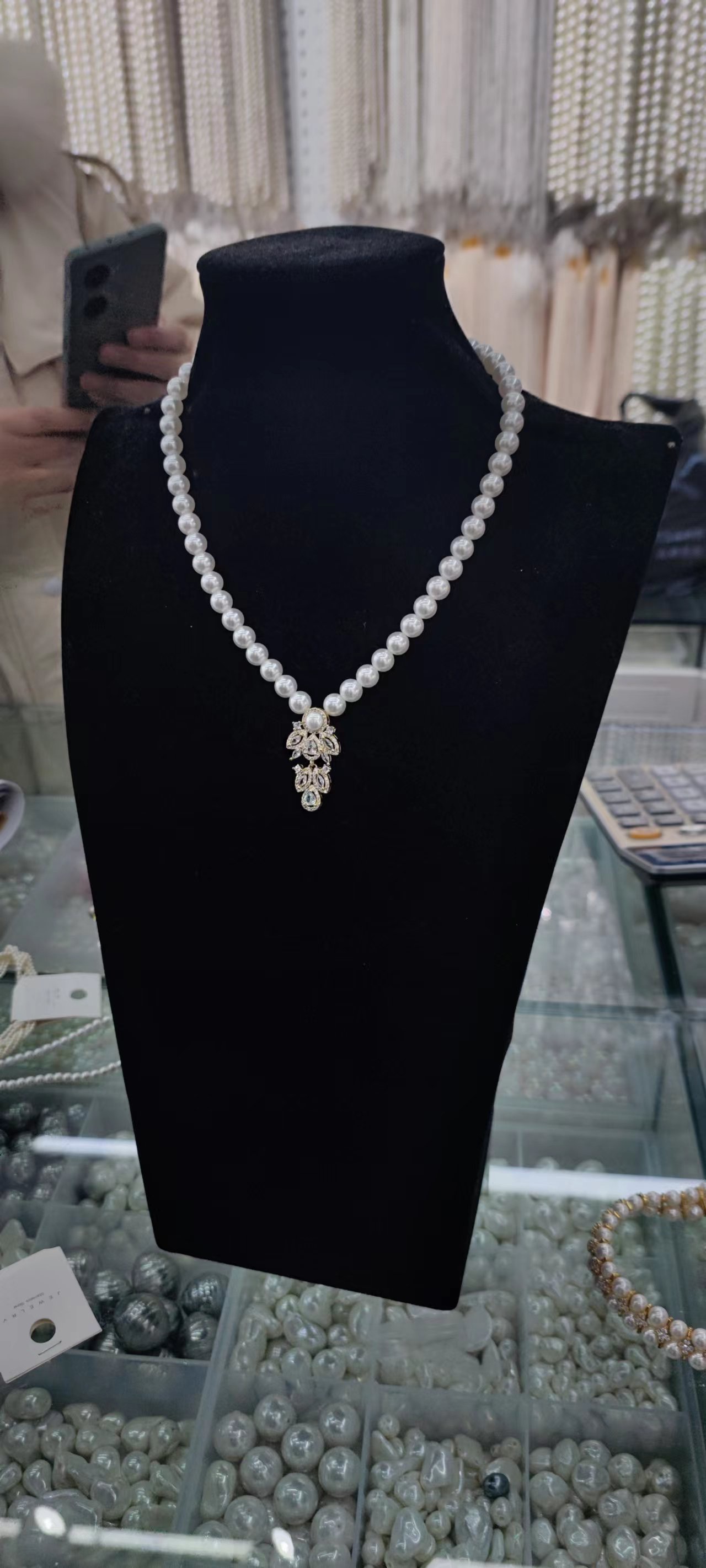 淡水珍珠项链 精致银饰 高贵优雅 珍珠饰品 送女友珍贵珍珠项链（大昌珍珠01118）