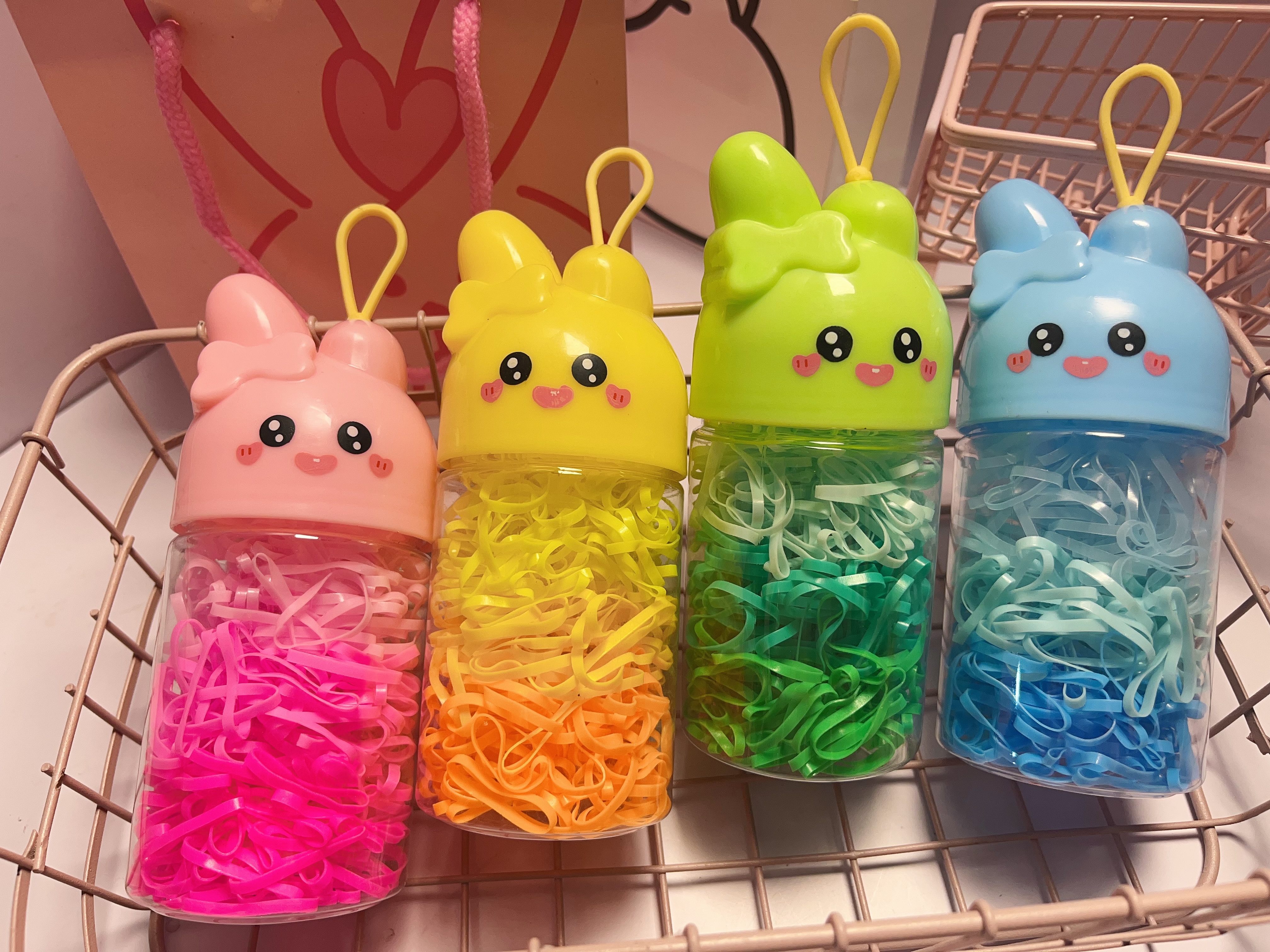 Transparent rubber band small hair band, long-lasting elasticity, no damage to hair, no marks. Rubber band, a hair binding wonder. Rubber band, small hair band details Picture