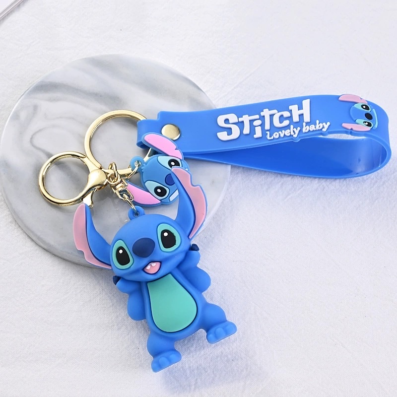 可爱史迪仔公仔钥匙扣卡通创意小礼物挂件宝贝史迪奇书包挂坠钥匙扣挂件白底实物图