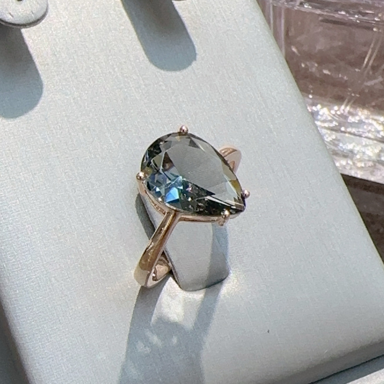 Gulkina585保色玫瑰金耳环戒指饰品批发俄罗斯锆石耳饰手饰速卖通 wish zono 亚马逊跨境饰品套装细节图