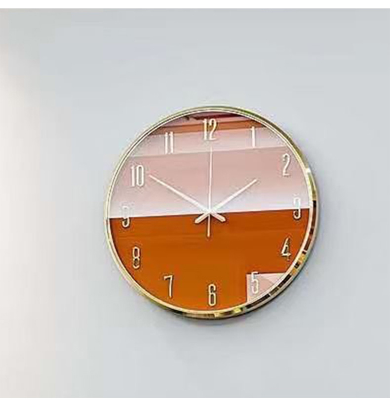 现代简约挂钟家用时尚表挂墙客厅大气创意时钟轻奢个性静音石英钟详情图8