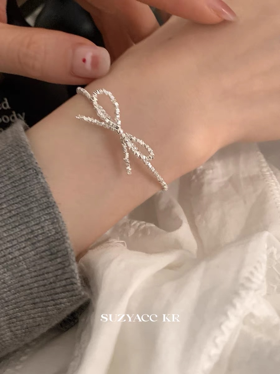 纯银碎银几两手链轻奢闺蜜手镯小众设计碎银子女手饰手链