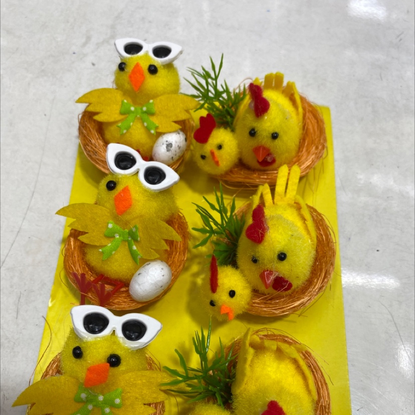 复活节小鸡挂件复活节装饰品彩色小鸡兔子装饰摆设挂饰商场橱窗场景布置装扮挂件详情图3