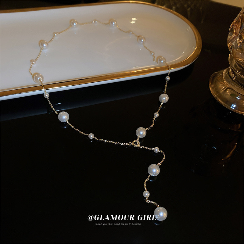 轻奢简搭小众时尚新款鲍贝镶嵌女项链日韩精致法式锁骨链脖颈配饰细节图