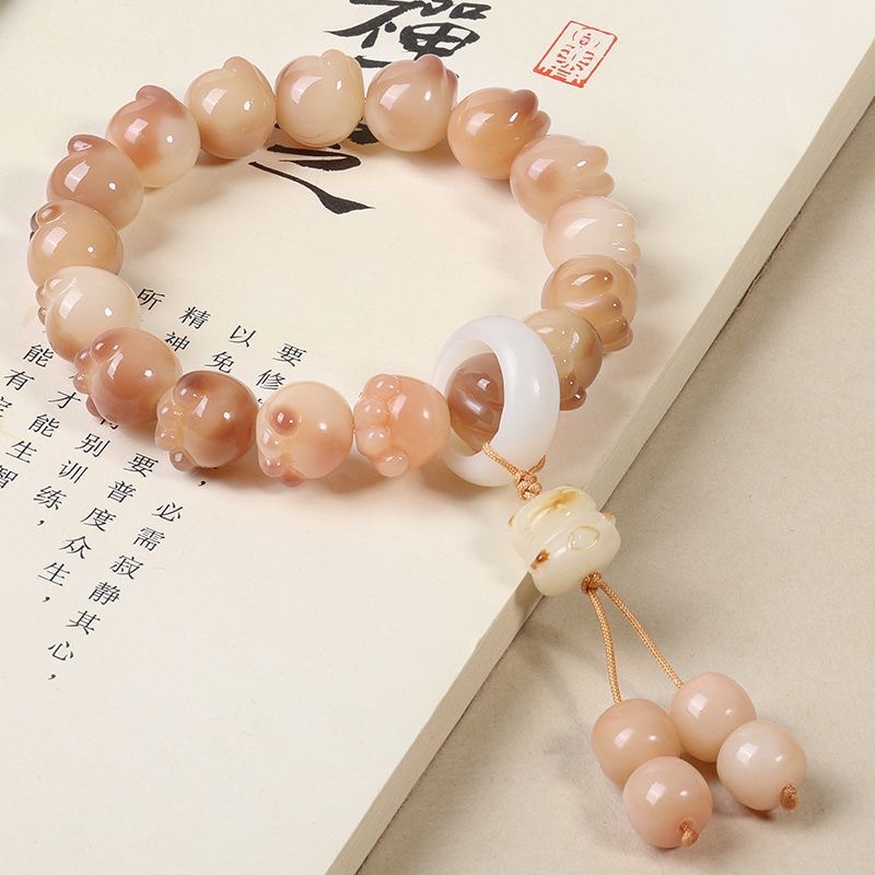 天然菩提根手串可爱猫爪设计款手串甜美女小红书直播货源文玩手串 手串手串手串详情图10