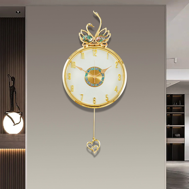 北欧挂钟客厅静音时尚挂墙钟表创意艺术时钟轻奢大气家用美式挂表