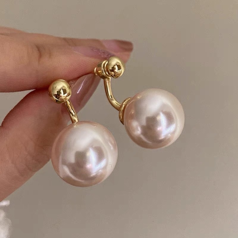 Francés retro perla geométrica moda exagerada temperamento aretes nicho ligero lujo alto sentido orejeras al por mayor accesorios para mujeres orejeras detail image 4
