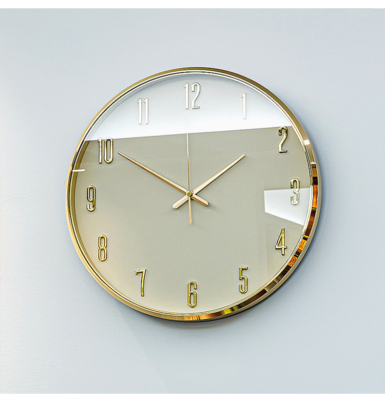 现代简约挂钟家用时尚表挂墙客厅大气创意时钟轻奢个性静音石英钟详情图9