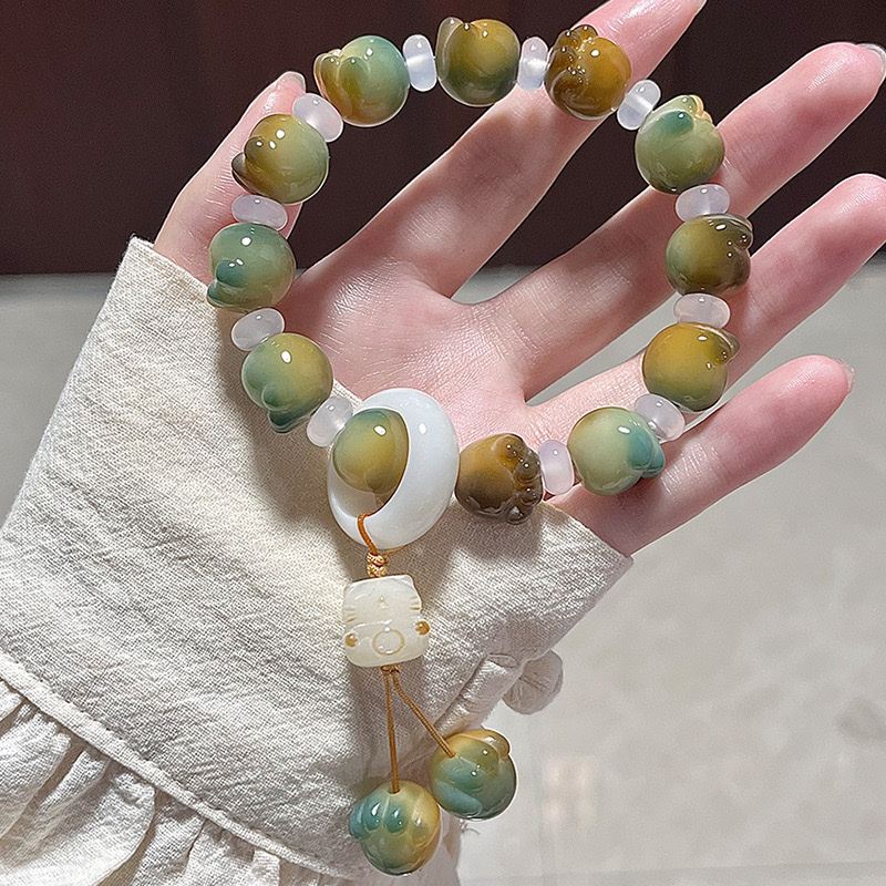 天然菩提根手串可爱猫爪设计款手串甜美女小红书直播货源文玩手串 手串手串手串详情图12