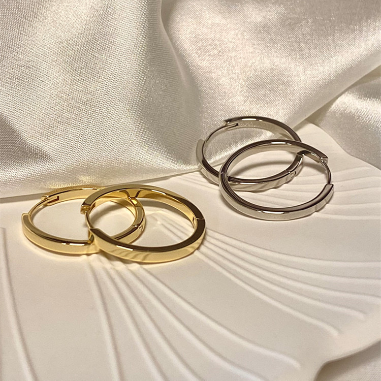 European and American exaggerated metal earrings for women, elegant and grand circle earrings, niche retro internet-famous stud earrings, Korean style earrings detail image 5