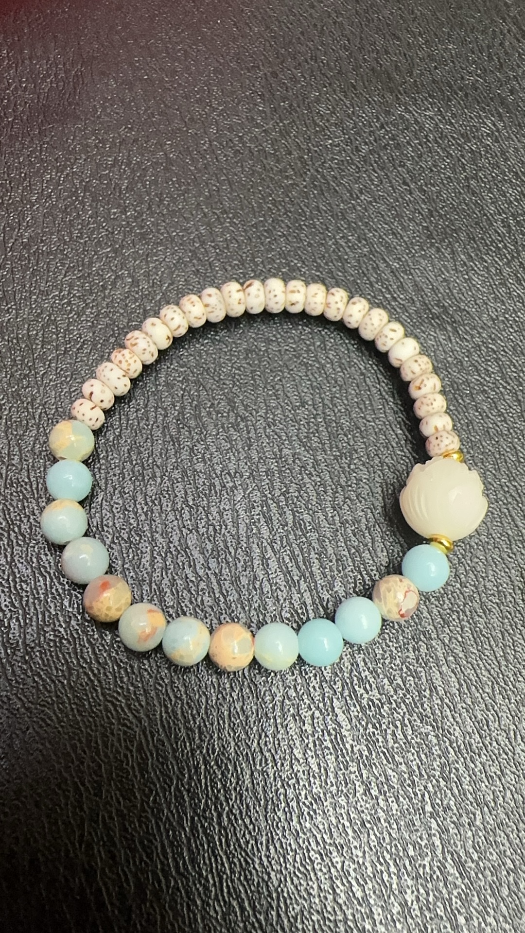 星月菩提 手串 佛珠 菩提根 小星月寿山石手串