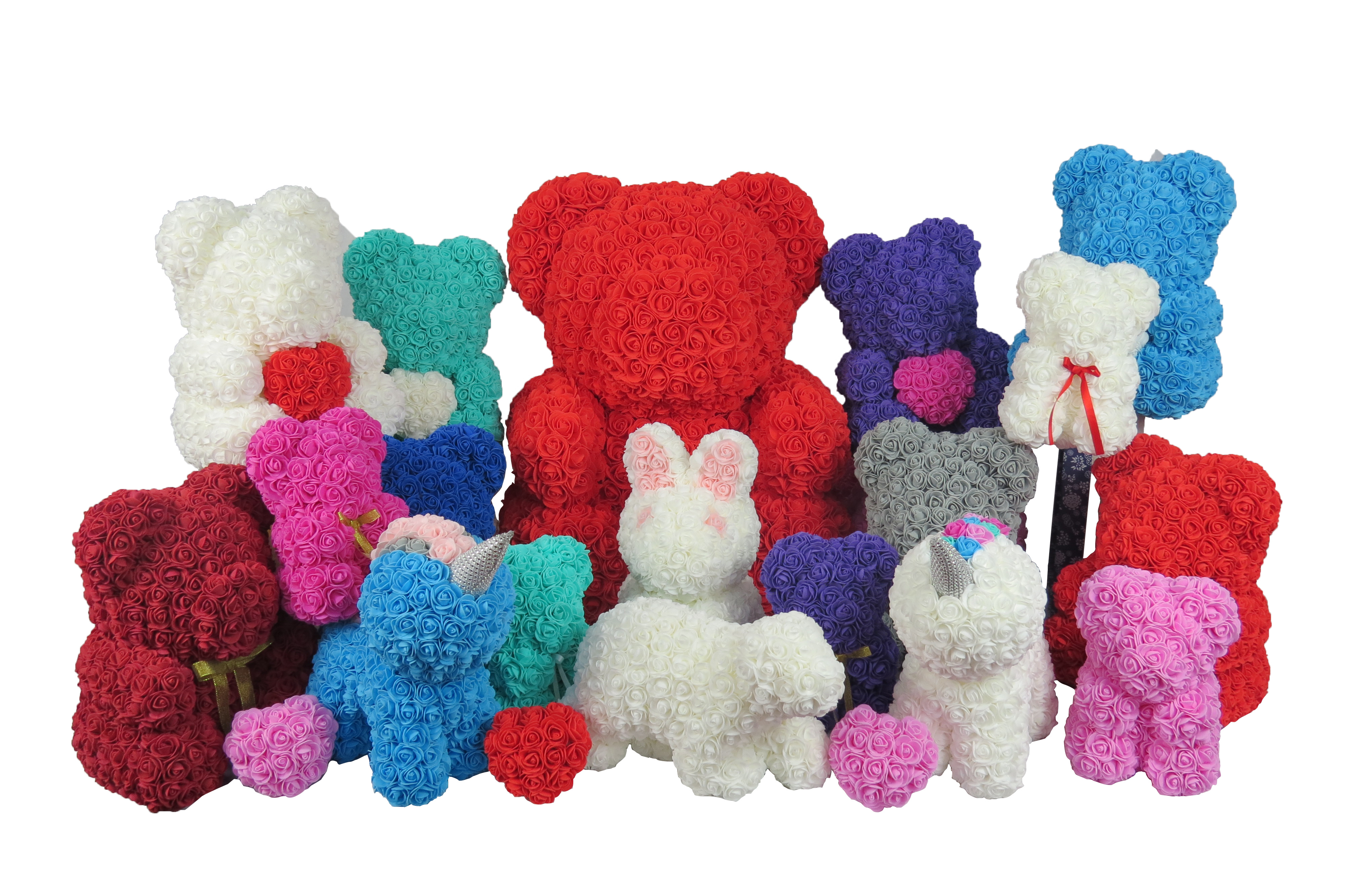 花熊。永生花熊。情人节用品。j独角兽。 